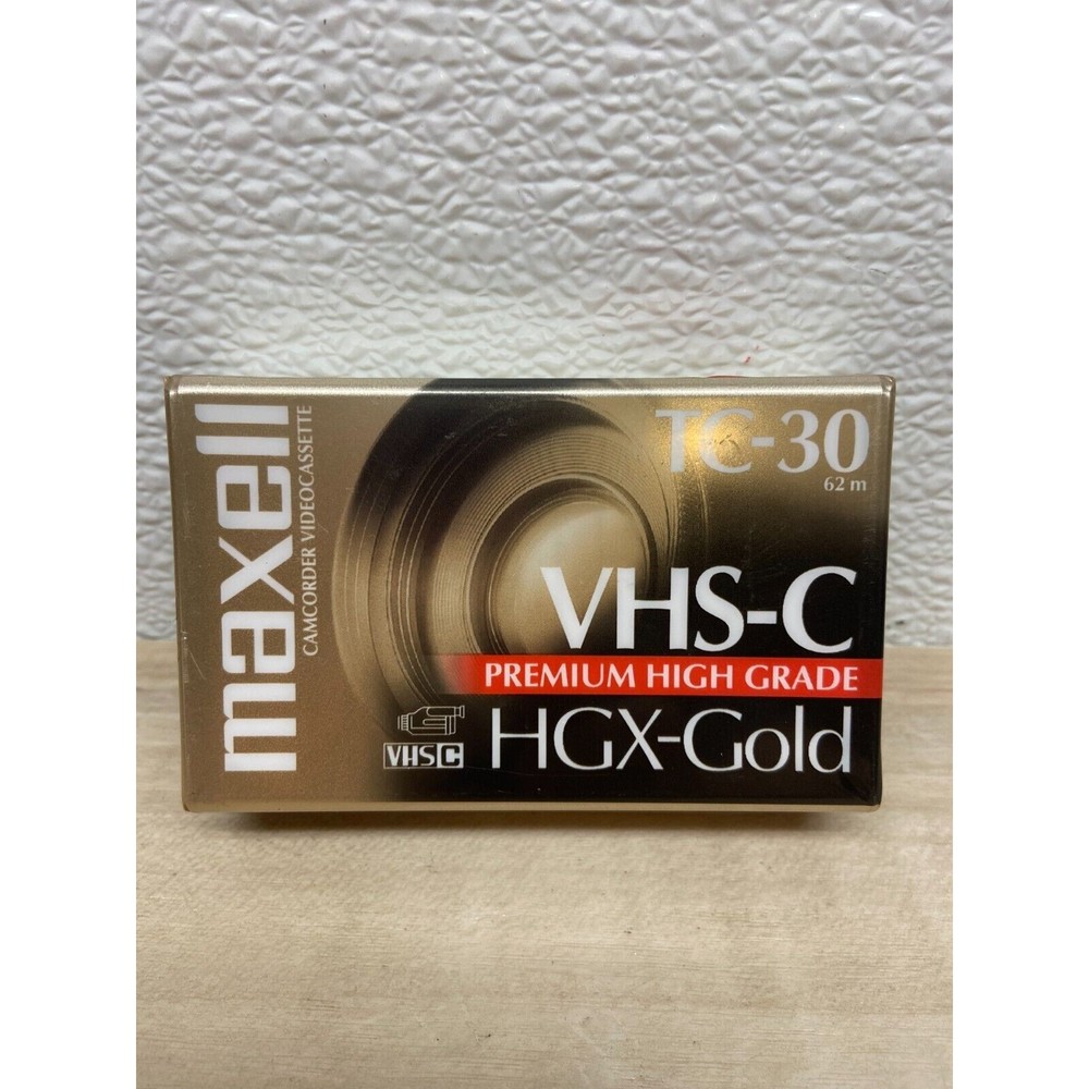 Maxell TC-30 VHS-C Premium High Grade HGX-Gold Video Cassette